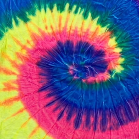 Tie dye spiral pattern