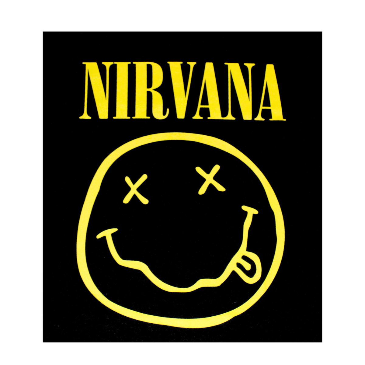 Nirvana classic logo graphic close up