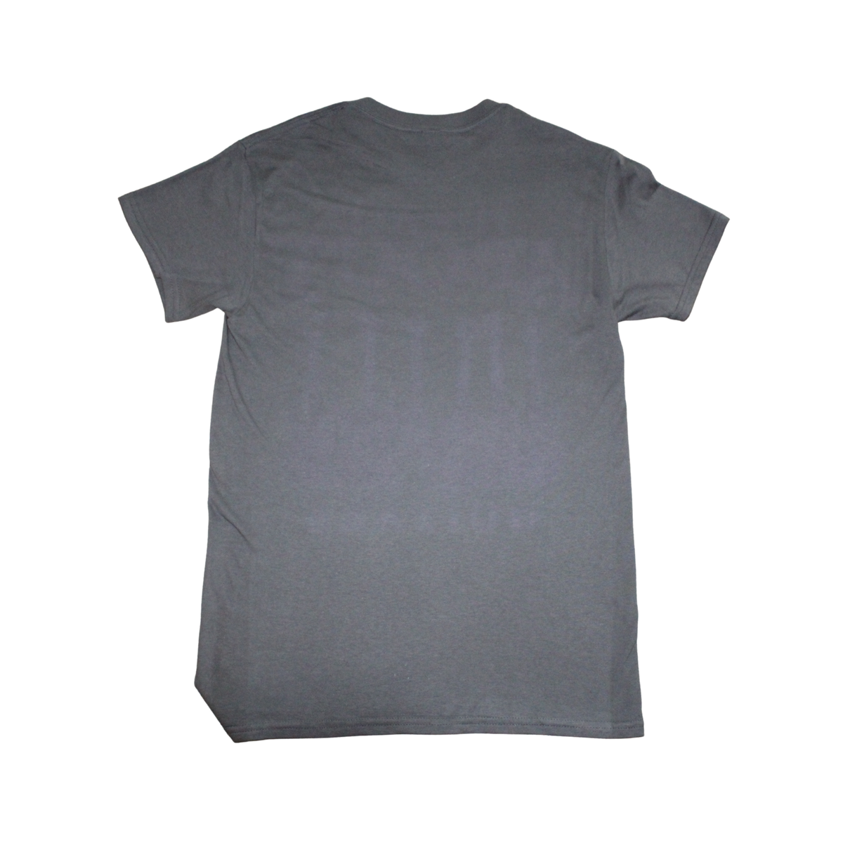 Plain gray t-shirt back view